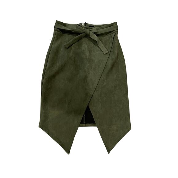 NUDE Dresses & Skirts - Nude Brand Olive Green Suede Skirt Size Large